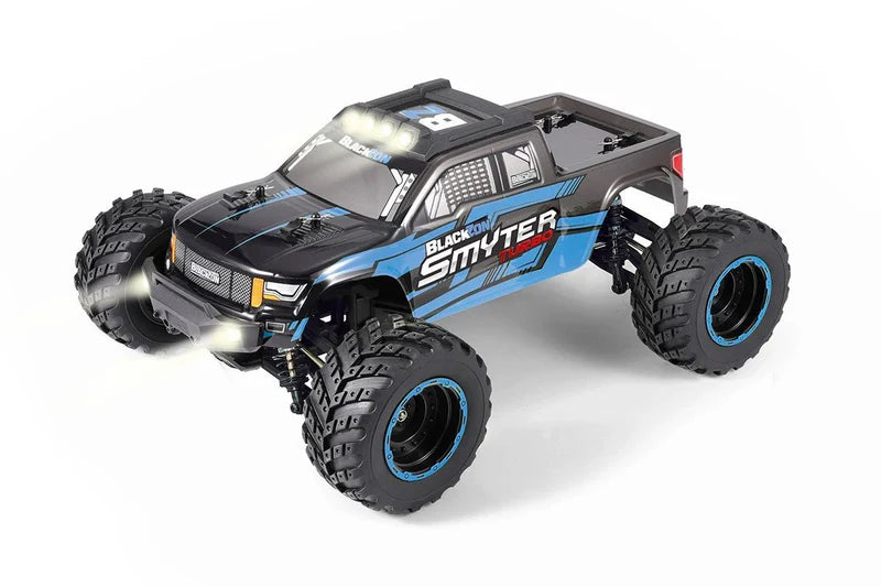 BlackZon 540252 Smyter MT Turbo 1/12 4WD RTR 3S Brushless Monster Truck - Blue