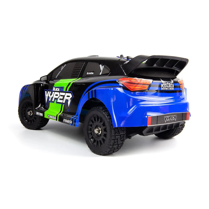 BlackZon 540282 Vyper RX 1/16 4WD Rally Car - Blue/Green
