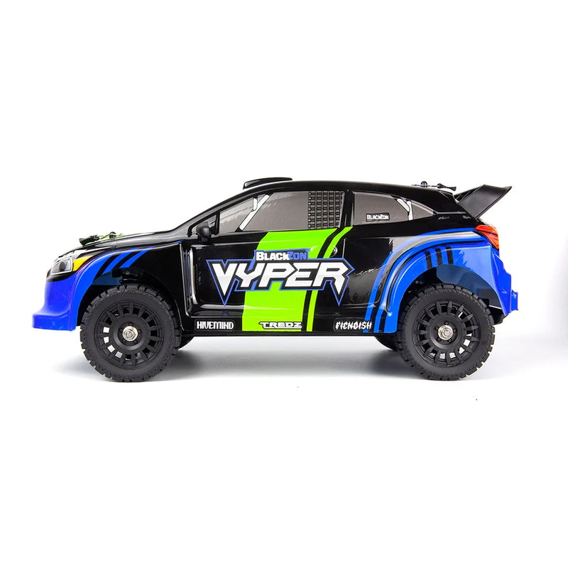 BlackZon 540282 Vyper RX 1/16 4WD Rally Car - Blue/Green