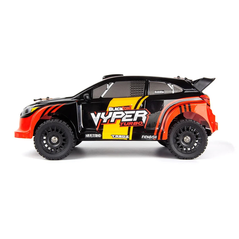 BlackZon 540283 Vyper RX Turbo 1/16 4WD 2S Brushless Rally Car - Red/Orange