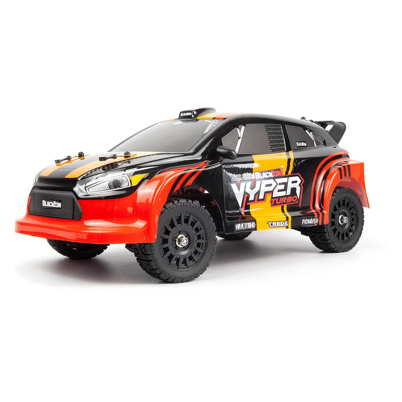 BlackZon 540283 Vyper RX Turbo 1/16 4WD 2S Brushless Rally Car - Red/Orange