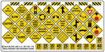 Blair Line 10 N Scale Highway Signs Modern Traffic (Warning #4 1948-Present)