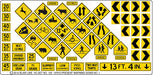 Blair Line 105 HO Scale Highway Signs Modern Traffic (Warning #1 1971-Present)