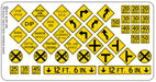 Blair Line 107 HO Scale Highway Signs Modern Traffic (Warning #3 1948-Present)