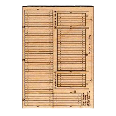 Blair Line 123 HO Scale Wood Depot Baggage Cart Crossing, Laser Cut Wood Kit 3 Pack