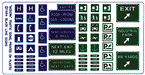 Blair Line 146 HO Scale Highway Signs Freeway & "Symbol" (1971-Present)