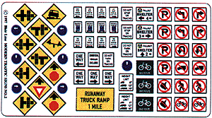 Blair Line 147 HO Scale Highway Signs Modern Traffic (1971-Present)