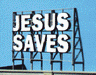 Blair Line 1507 HO Scale Laser-Cut Wood Billboard Kit - Jesus Saves - 2-1/4" Wide x 1-5/8"