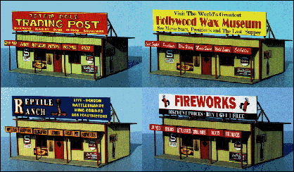 Blair Line 170 HO Scale Roadside Tourist Trap (Four Optional Signs) Laser-cut Kit