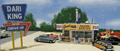 Blair Line 182 HO Scale Dari-King Drive-In Restaurant Laser-cut Kit
