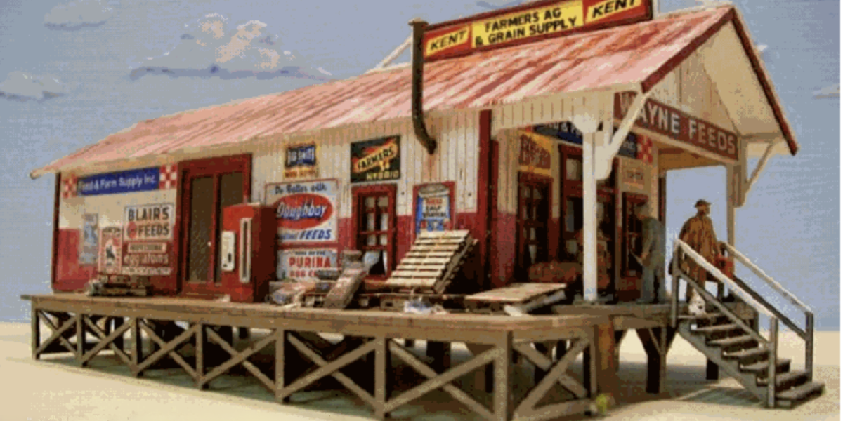 Blair Line 2005 HO Scale Greene's Feed & Seed Laser-cut Kit — White ...