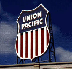 Blair Line 2509 HO Scale Laser-Cut Wood Billboard Kit - Union Pacific Shield Herald 2-1/2 x 3-25/64"