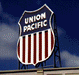 Blair Line 2509 HO Scale Laser-Cut Wood Billboard Kit - Union Pacific Shield Herald 2-1/2 x 3-25/64"