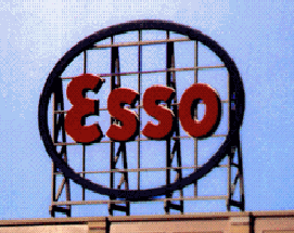 Blair Line 2510 HO Scale Laser-Cut Wood Billboard Kit - Esso 3-25/64 x 3"
