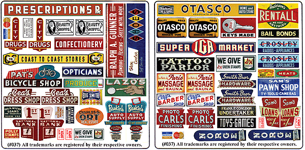 Blair Line 37 N Scale Storefront & Advertising Signs #4