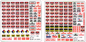 Blair Line 52 N Scale Storefront & Advertising Signs Safety, Warning, Misc