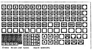 Blair Line 8 N Scale Highway Signs United States Highway Route Markers (1950s-Present)