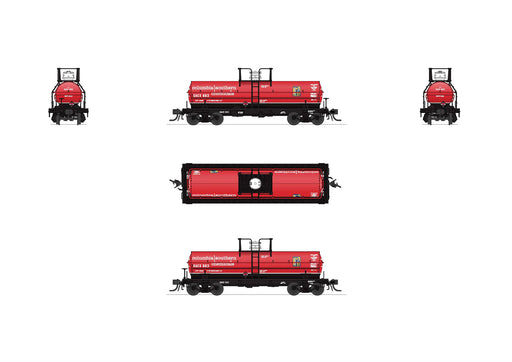 BLI 10351 HO Scale 6000 Gallon Tank Car Columbia Southern SACX Red with PPG Logo 2 Pack