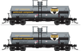 BLI 10355 HO Scale 6000 Gallon Tank Car Ethyl Corporation EBAX Dark Gray 2 Pack