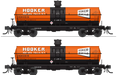 BLI 10357 HO Scale 6000 Gallon Tank Car Hooker Chemical HOKX Billboard Scheme 2 Pack