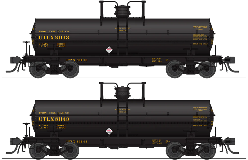 BLI 10360 HO Scale 6000 Gallon Tank Car Union Tank Line UTLX 2 Pack