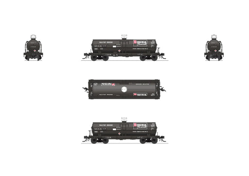 BLI 10361 HO Scale 6000 Gallon Tank Car Virginia Chemical VCSX 2 Pack