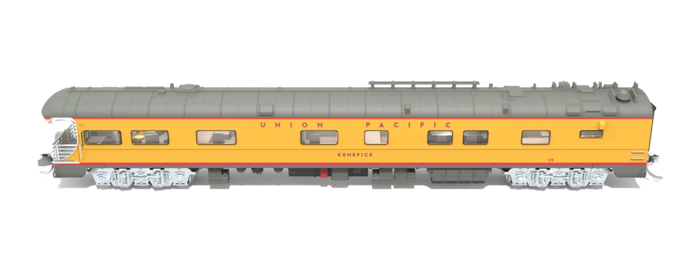 BLI 10493 N Scale Union Pacific Business Car 119 "Kenefick" Spirit of Union Pacific Drumhead