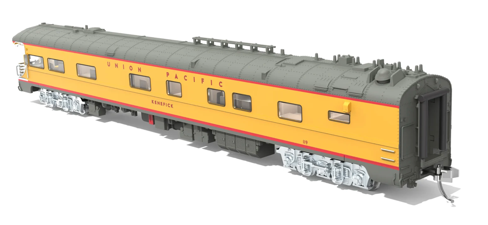 BLI 10493 N Scale Union Pacific Business Car 119 "Kenefick" Spirit of Union Pacific Drumhead