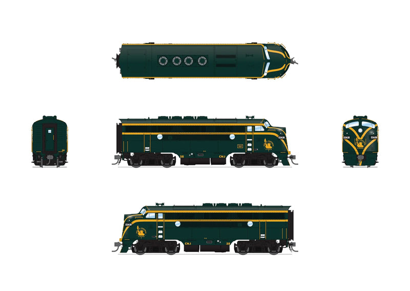 BLI HO Scale EMD F3A Diesel Jersey Central CNJ