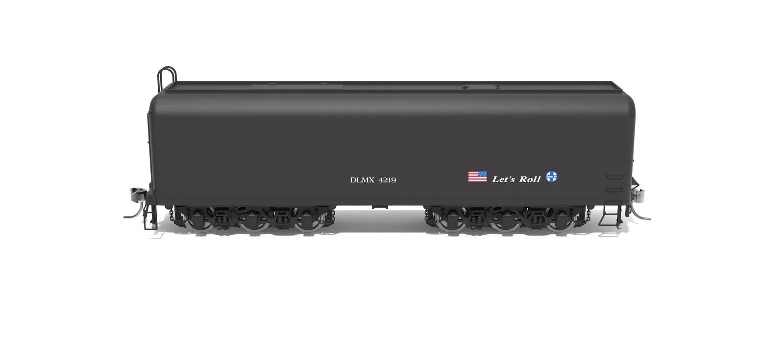 BLI 10571 HO Scale DLMX Auxiliary Water Tender Santa Fe Lets Roll 3751/4219