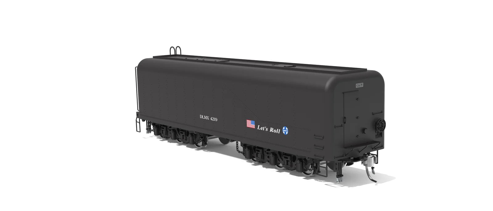 BLI 10571 HO Scale DLMX Auxiliary Water Tender Santa Fe Lets Roll 3751/4219