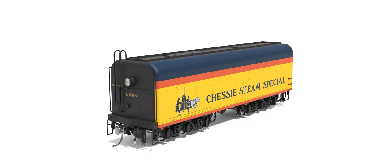 BLI 10575 HO Scale DLMX Auxiliary Water Tender Chessie Steam Special 2101-A