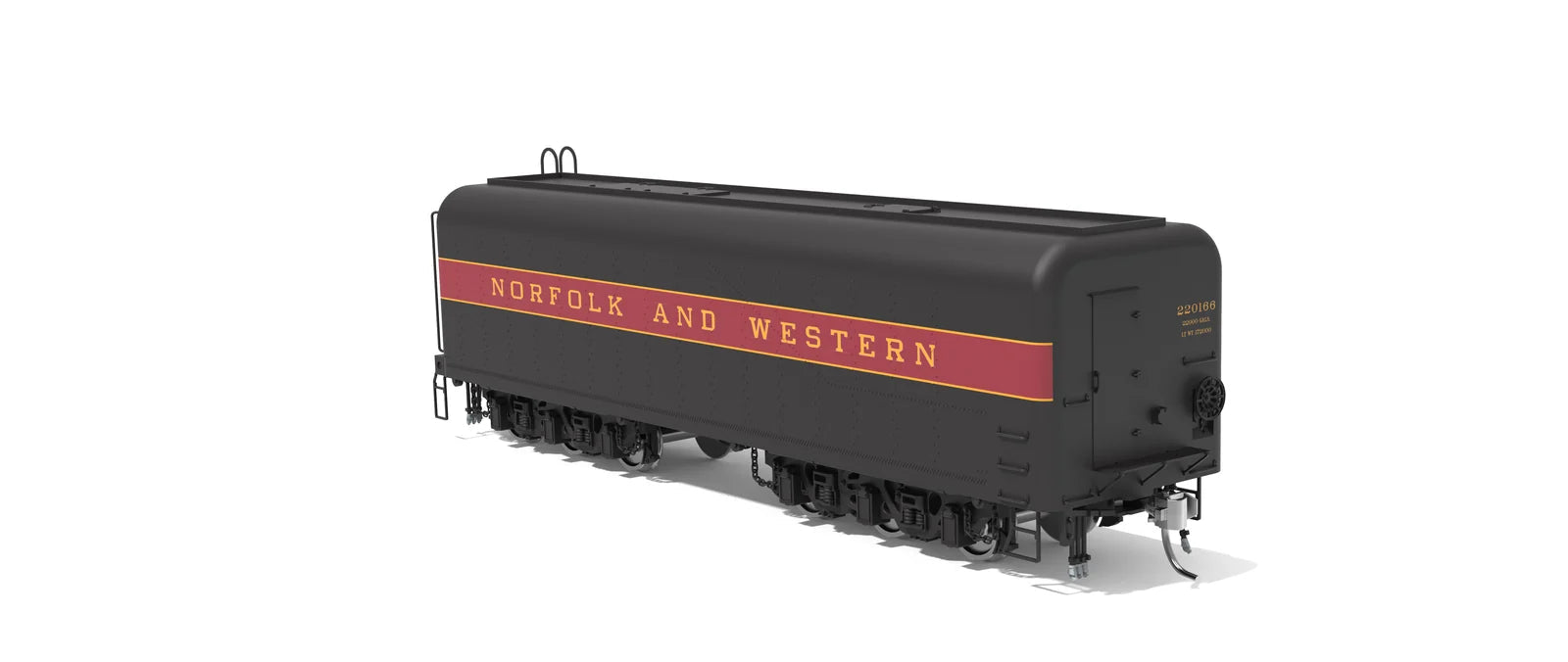 BLI 10577 HO Scale DLMX Auxiliary Water Tender Norfolk & Western N&W 220166