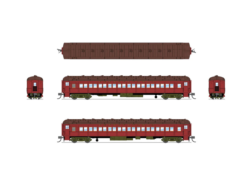 BLI 10650 N Scale Heavyweight 5-Car Passenger Set Pennsylvania PRR (1930's Era)