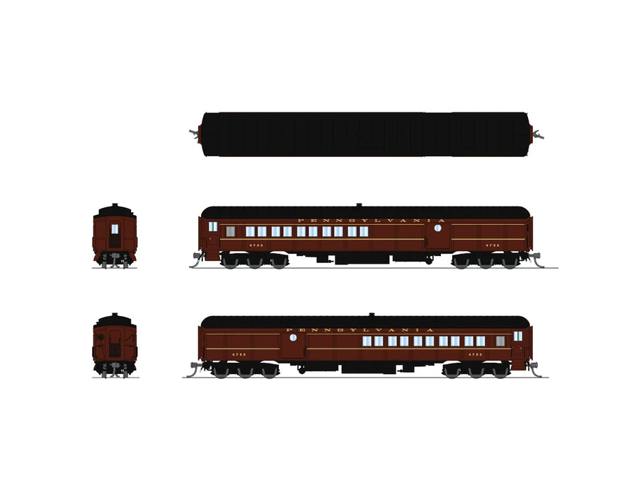 BLI 10652 N Scale Heavyweight 5-Car Passenger Set Pennsylvania PRR (1950's Era)
