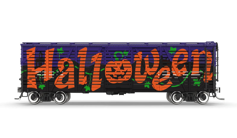 BLI 10710 HO Scale 40' Wood Stock Car "Halloween" with Spooky Sounds