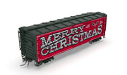BLI 10711 HO Scale 40' Wood Stock Car "Merry Christmas" with Holiday Sounds