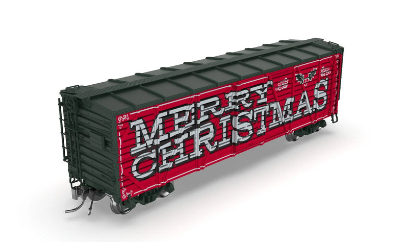 BLI 10711 HO Scale 40' Wood Stock Car "Merry Christmas" with Holiday Sounds