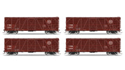 BLI 10723 HO Scale 40' Wood Stock Car Missouri Pacific MP 4-Pack No-Sound