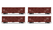 BLI 10724 HO Scale 40' Wood Stock Car Norfolk & Western N&W 4-Pack No-Sound