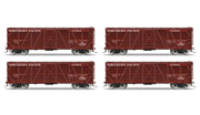 BLI 10725 HO Scale 40' Wood Stock Car Northern Pacific NP 4-Pack No-Sound