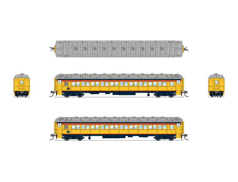 BLI 10761 N Scale Heavyweight 5-Car Passenger Set Chessie Steam Special
