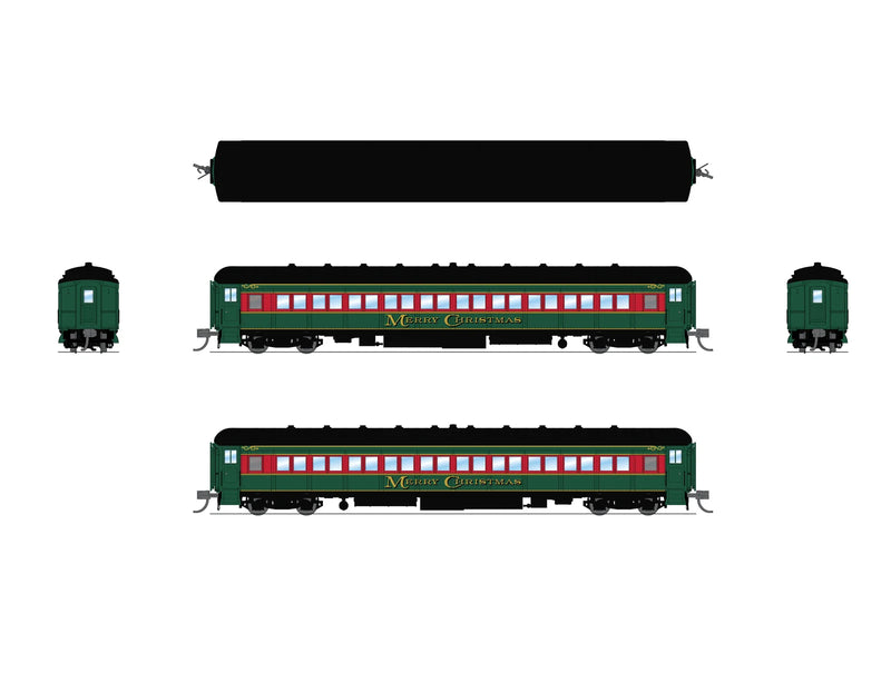 BLI 10764 N Scale Heavyweight 5-Car Passenger Set Christmas Paint Scheme
