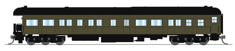 BLI 10781 N Scale Unlettered Business Car Pullman Green with Clerestory Roof