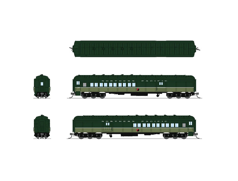 BLI 10800 N Scale Coach-Baggage Combine Northern Pacific NP 1195