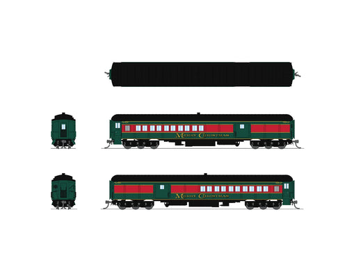 BLI 10801 N Scale Coach-Baggage Combine Christmas Holiday Scheme
