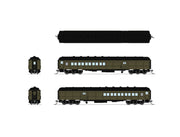 BLI 10802 N Scale Coach-Baggage Combine Unlettered Pullman Green