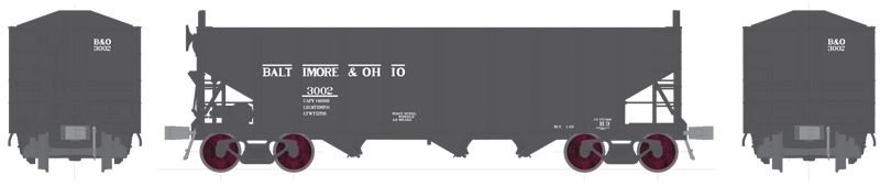 BLI 1733 HO Scale Class H2a 3 Bay Hopper Baltimore & Ohio B&O (6 Pack) - NOS
