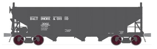 BLI 1733 HO Scale Class H2a 3 Bay Hopper Baltimore & Ohio B&O (6 Pack) - NOS