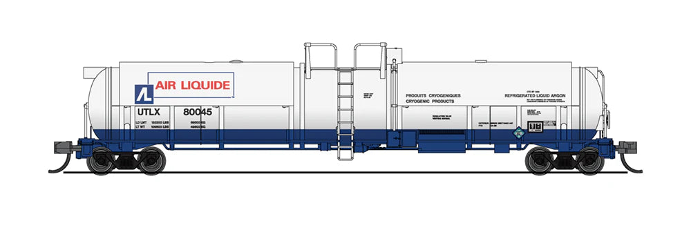 BLI 3822 N Scale High-Capacity Cryogenic Tank Car Air Liquide UTLX 2 Pack